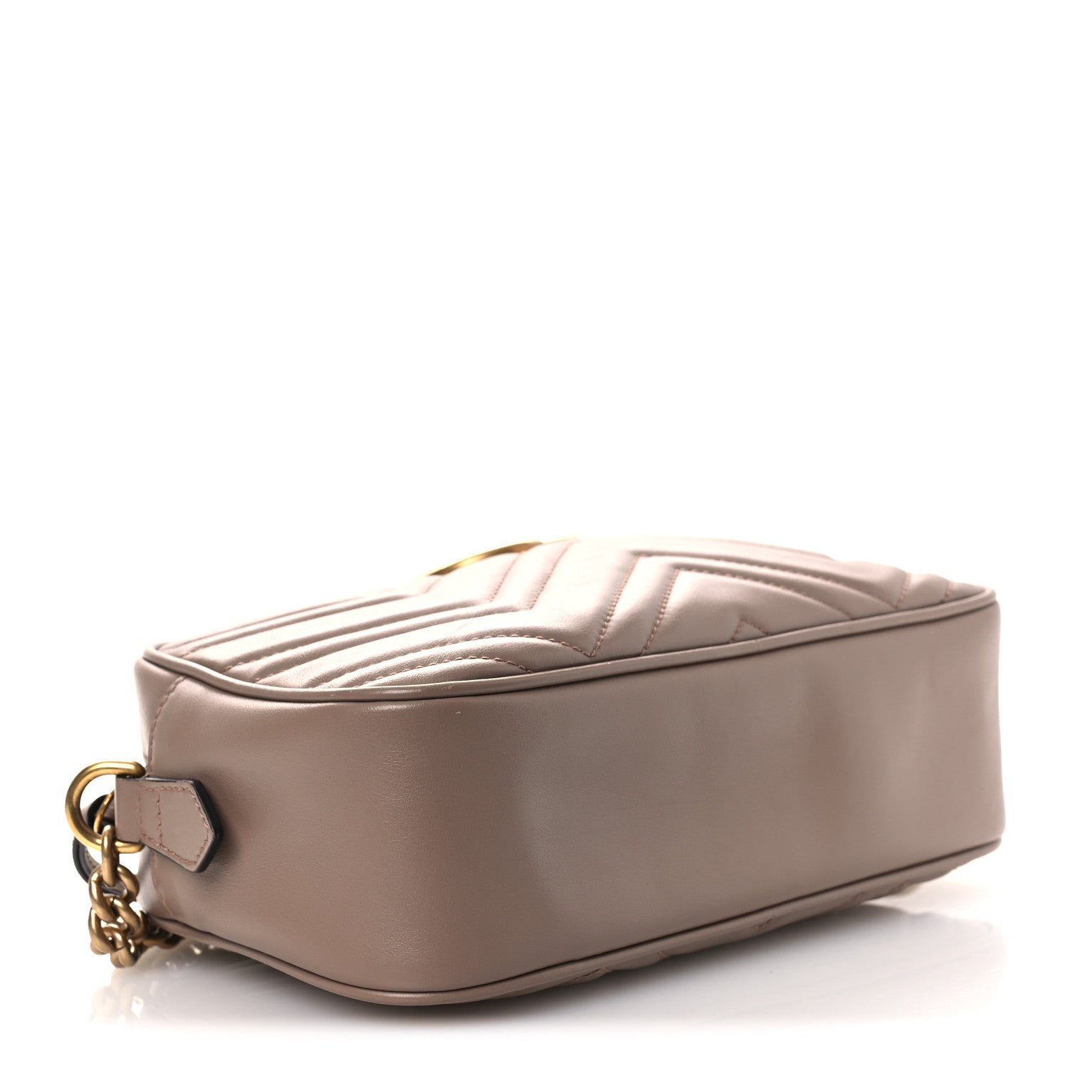 Calfskin Matelasse Small GG Marmont Chain Shoulder Bag Porcelain Rose