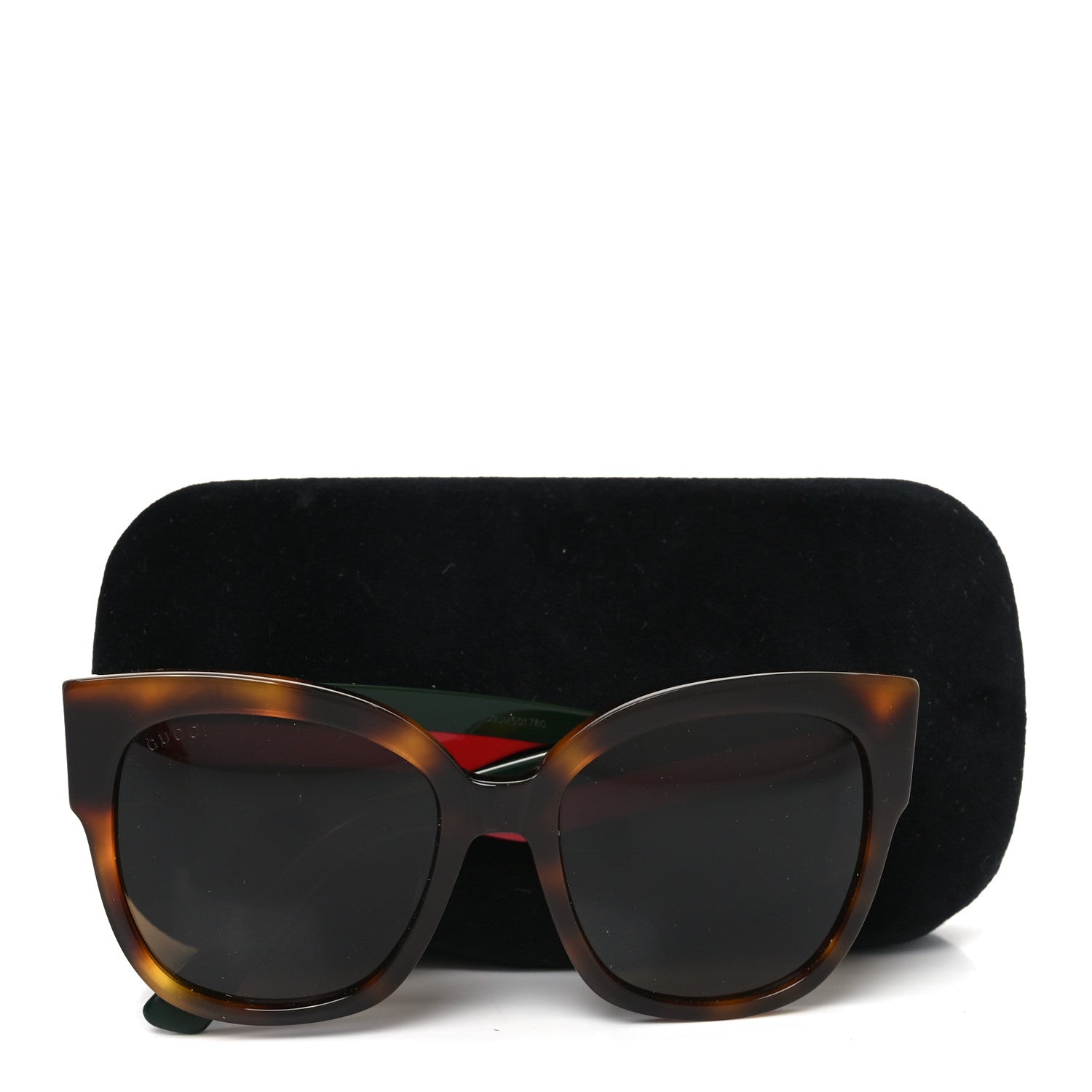 Acetate Square Frame Web Sunglasses GG0059S Tortoise