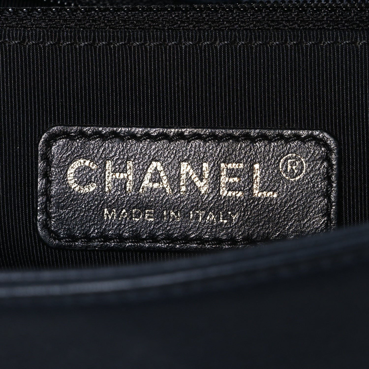 Calfskin Quilted Medium Graphic Flap Blue Black