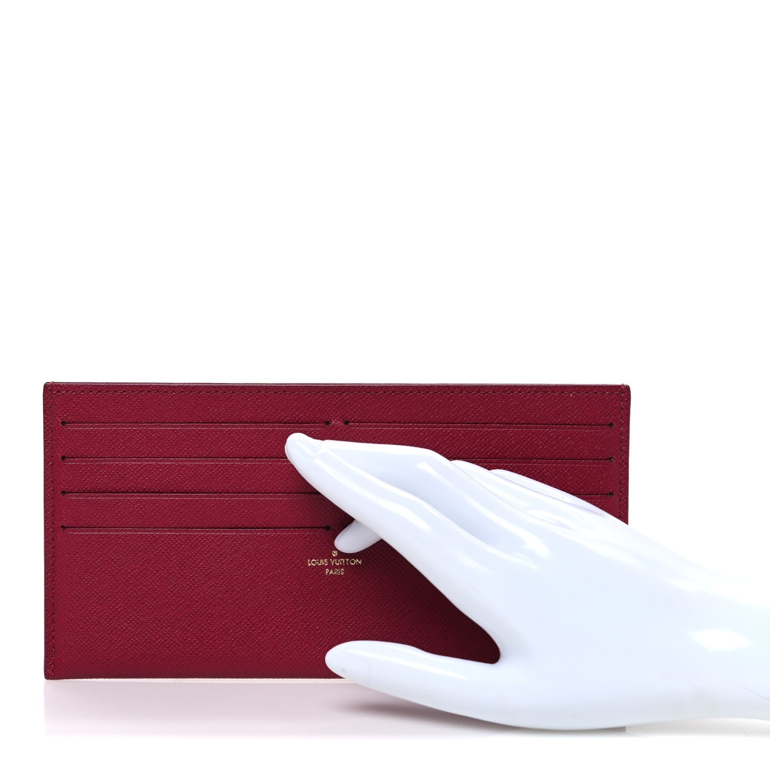 Calfskin Felicie Card Holder Insert Fuchsia