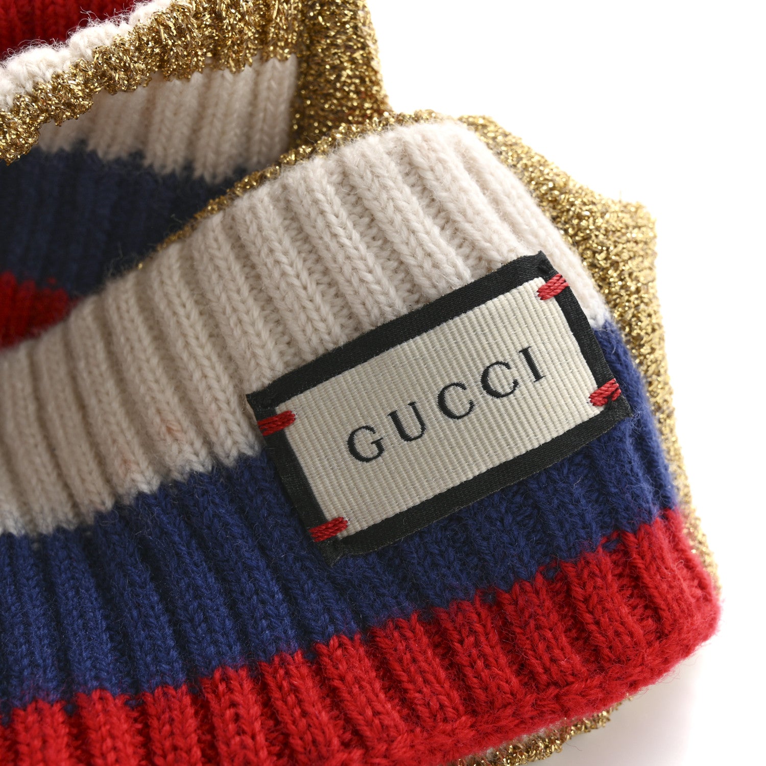 Wool Indilus Headband M Ivory Red