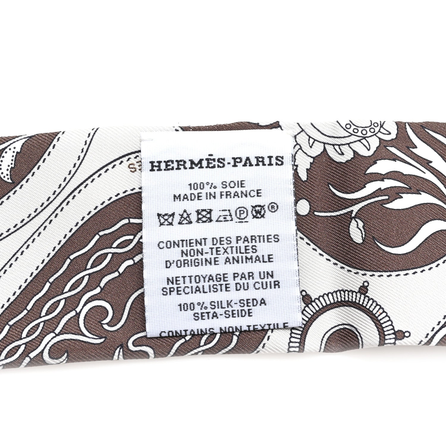 Silk Festival Des Amazones Bandana Fringed Twilly Craie Brun