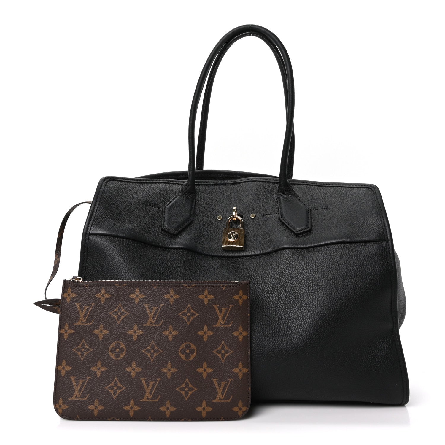 Calfskin Shearling City Steamer GM Black Bronze