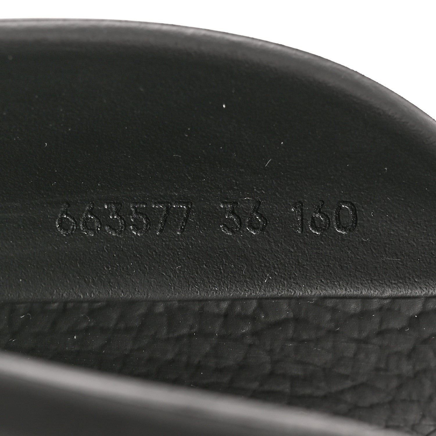 Rubber GG Monogram Perforated Elea Platform 55mm Lug Sole Sandals 36 Black