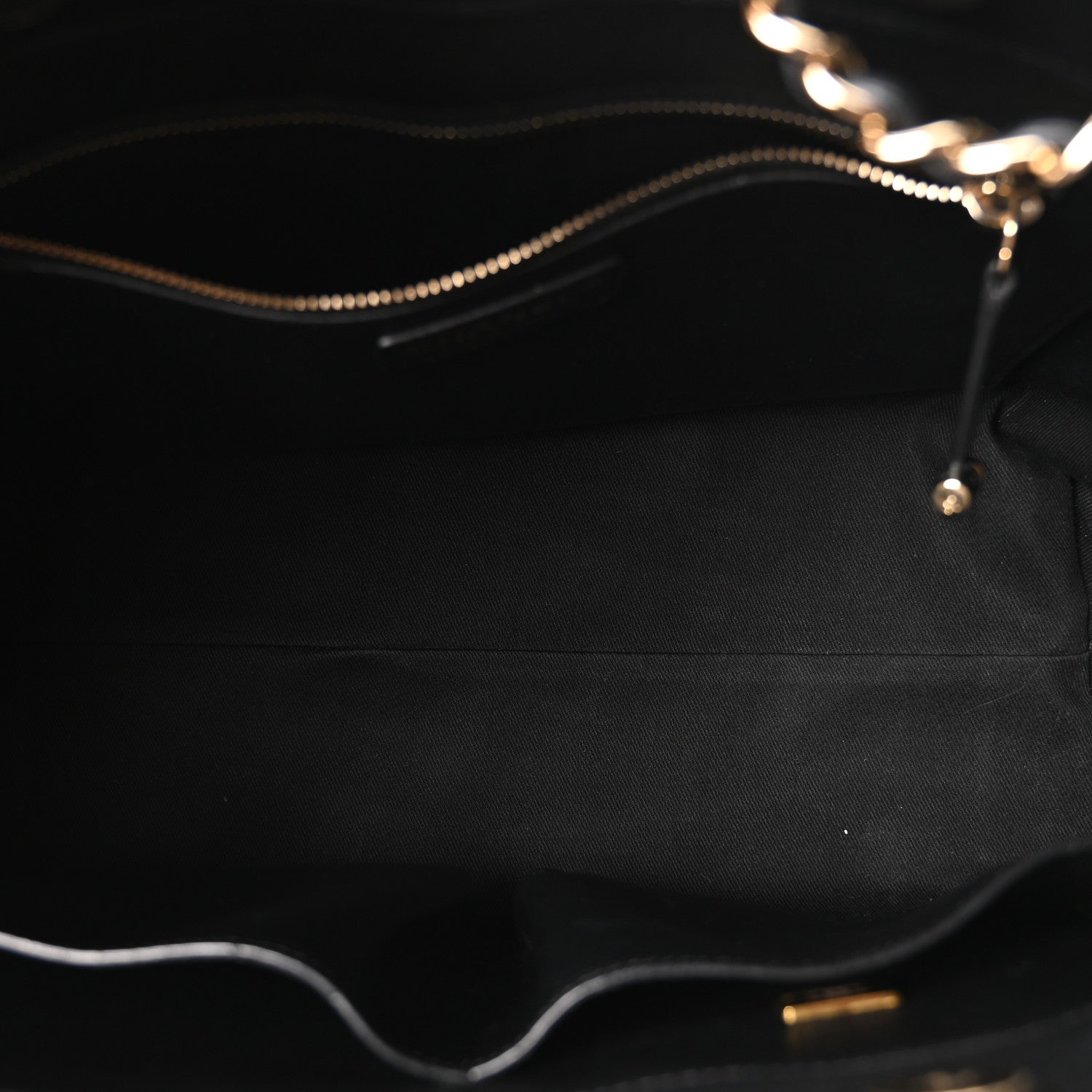 Caviar Quilted Small Shopping Tote Black