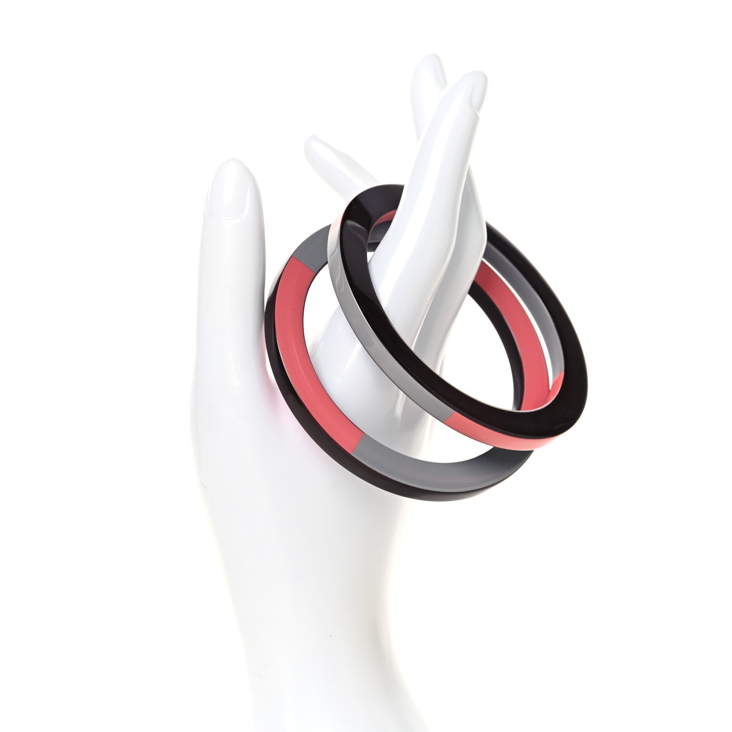 Lacquered Wood Crudsell 2 Stations Bangles 65