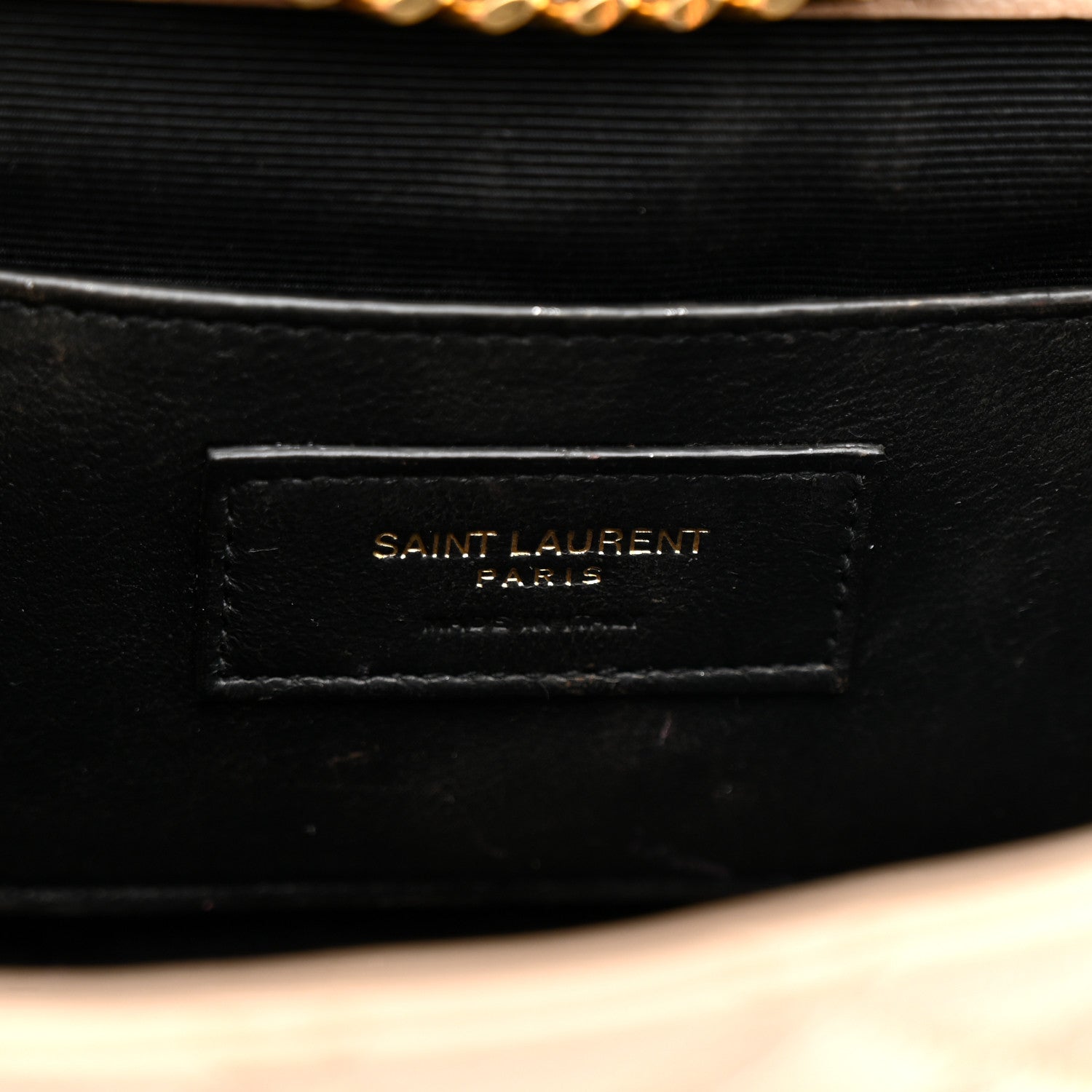 Grain De Poudre Textured Mixed Matelasse Triquilt Small Monogram Satchel Dark Beige