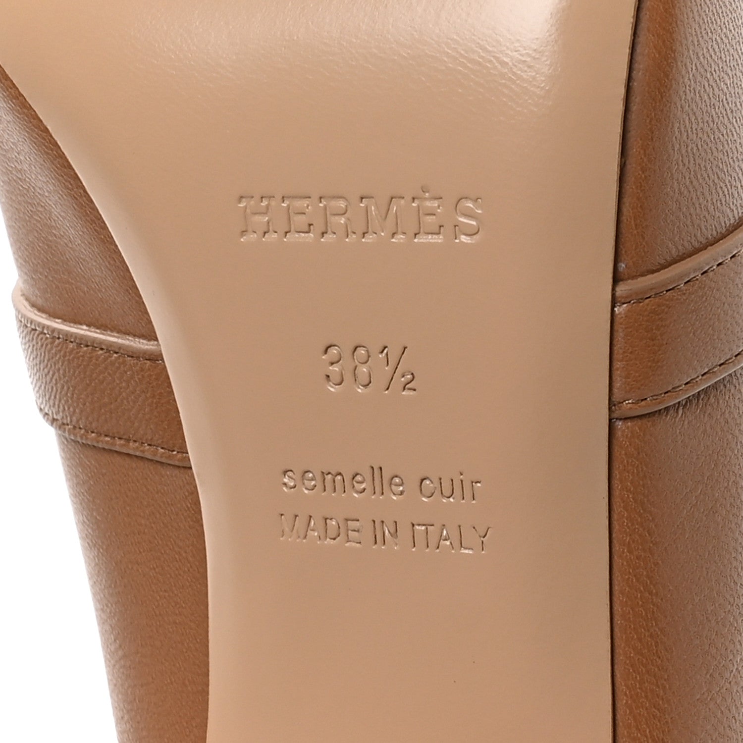 Goatskin Blossom Mules 38.5 Marron Havane