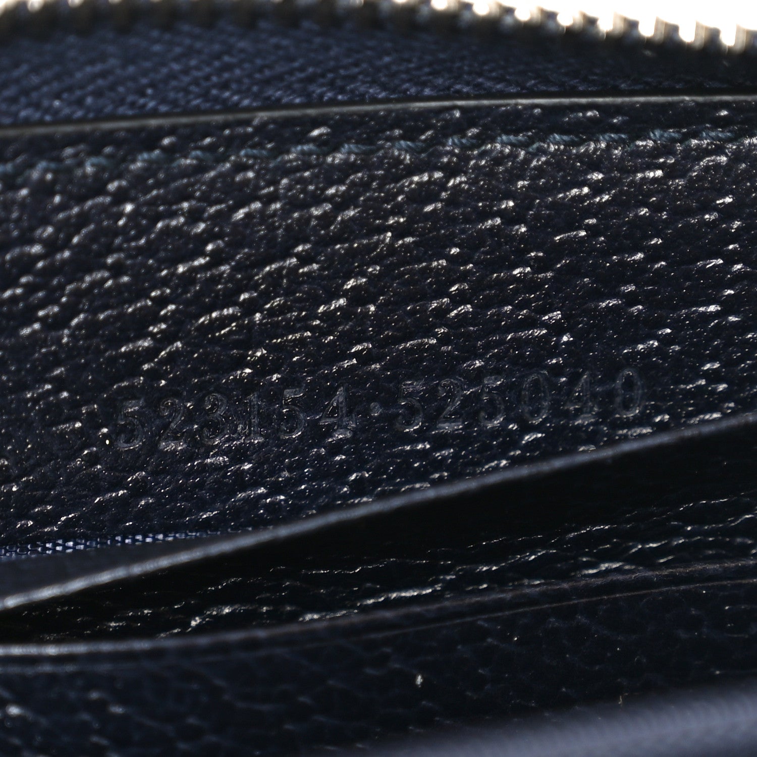 GG Supreme Monogram Textured Dollar Calfskin Web Ophidia Zip Around Wallet Beige Blue