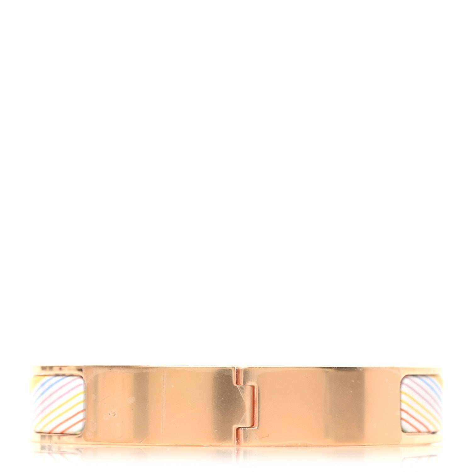 Enamel Printed H en Bias Narrow H Vibration Clic Cadenas Bracelet PM Pastel Acidule