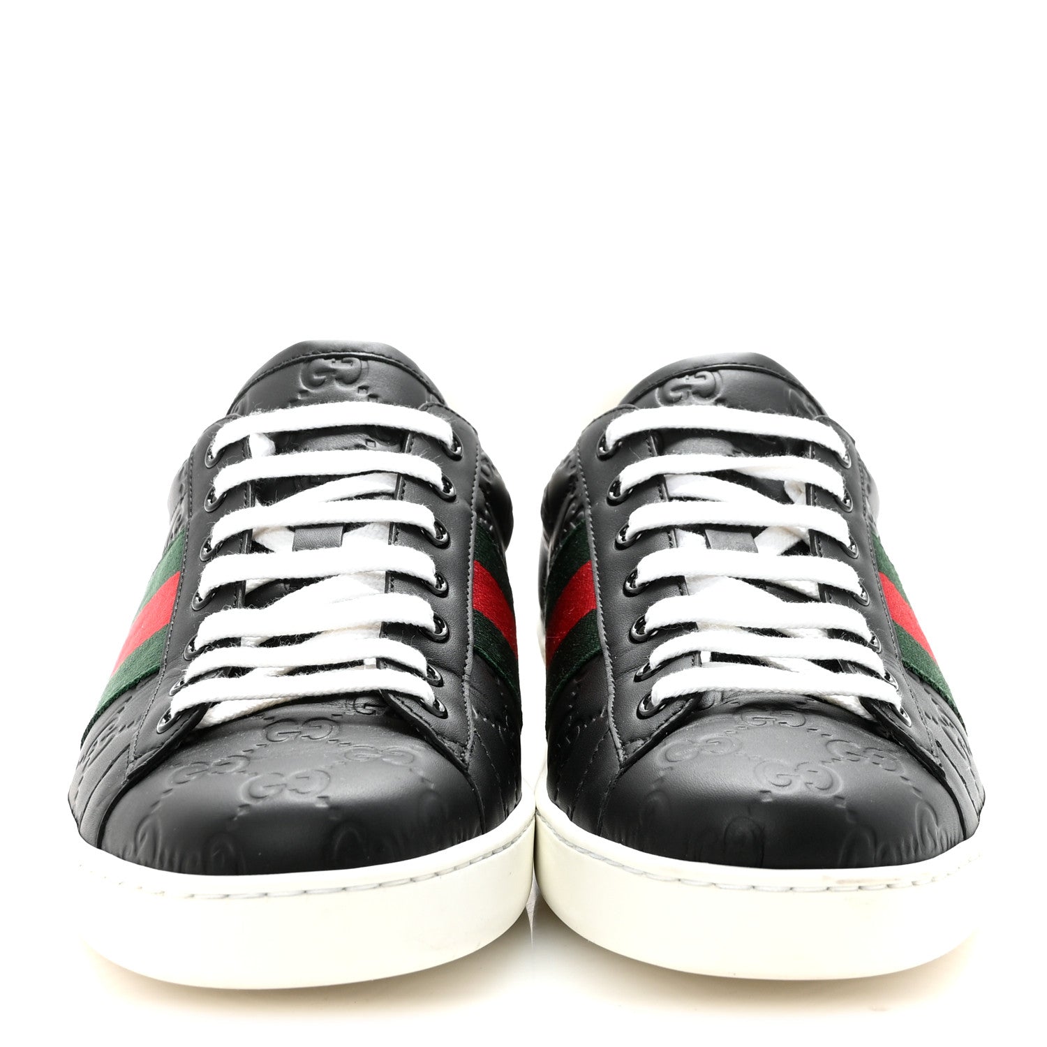 Guccissima Signature Web Mens Ace Sneakers 8.5 Black