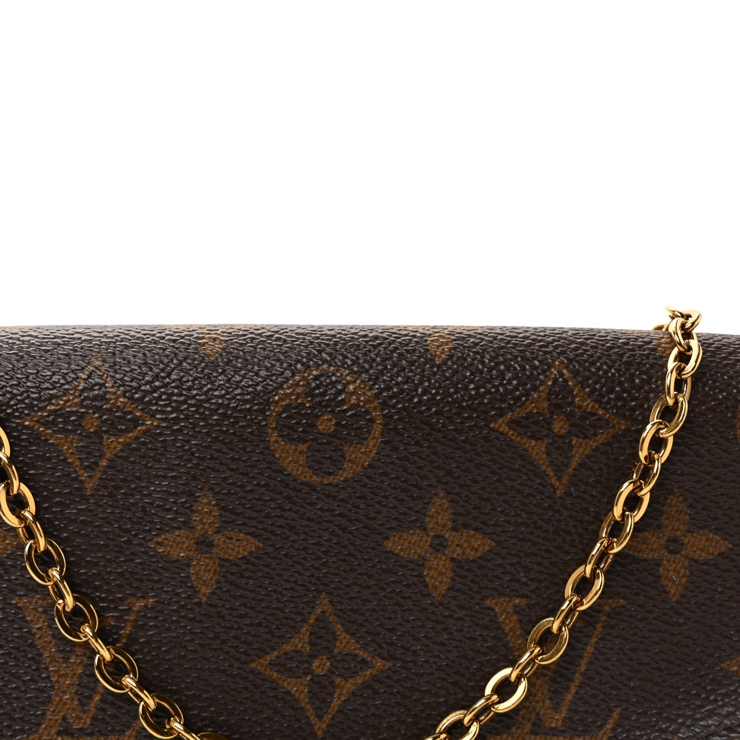 Monogram Pochette Felicie Chain Wallet Fuchsia