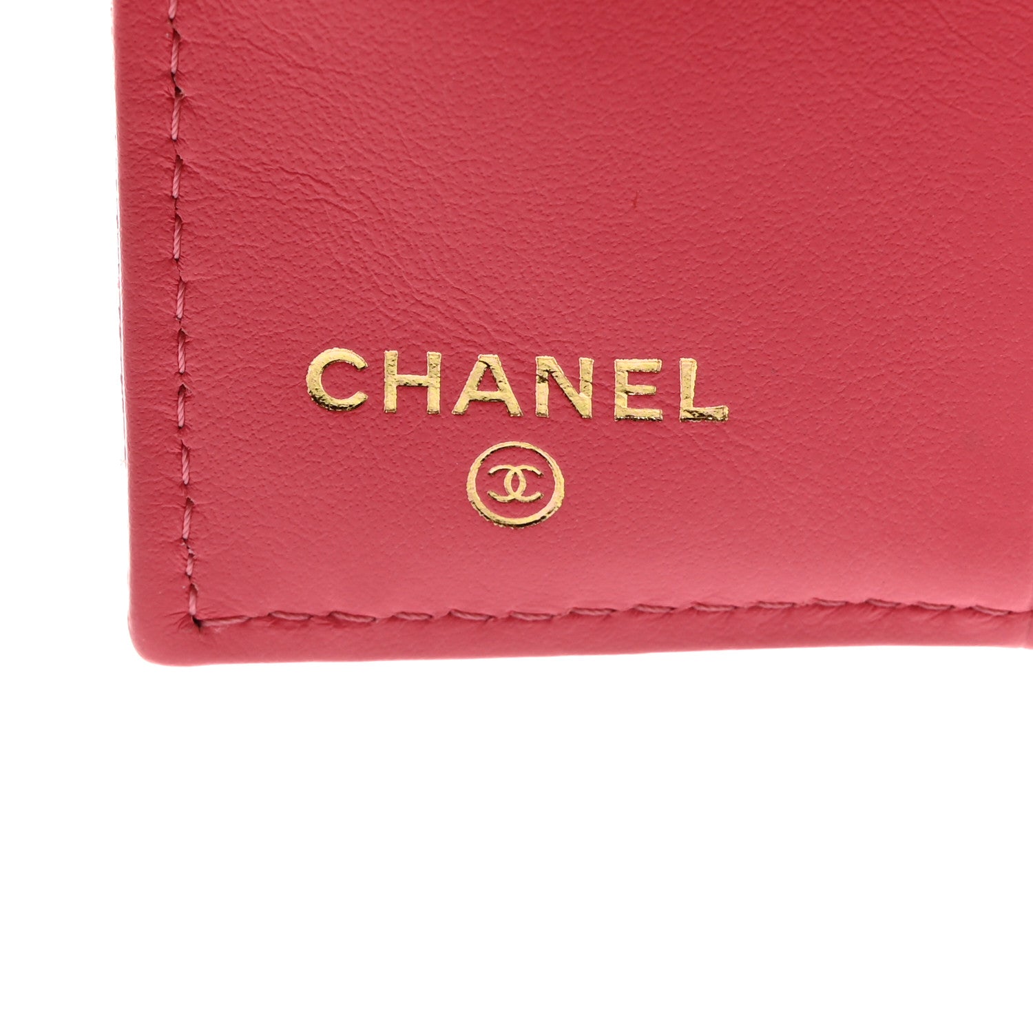 Caviar Quilted Compact Bifold Wallet Pink