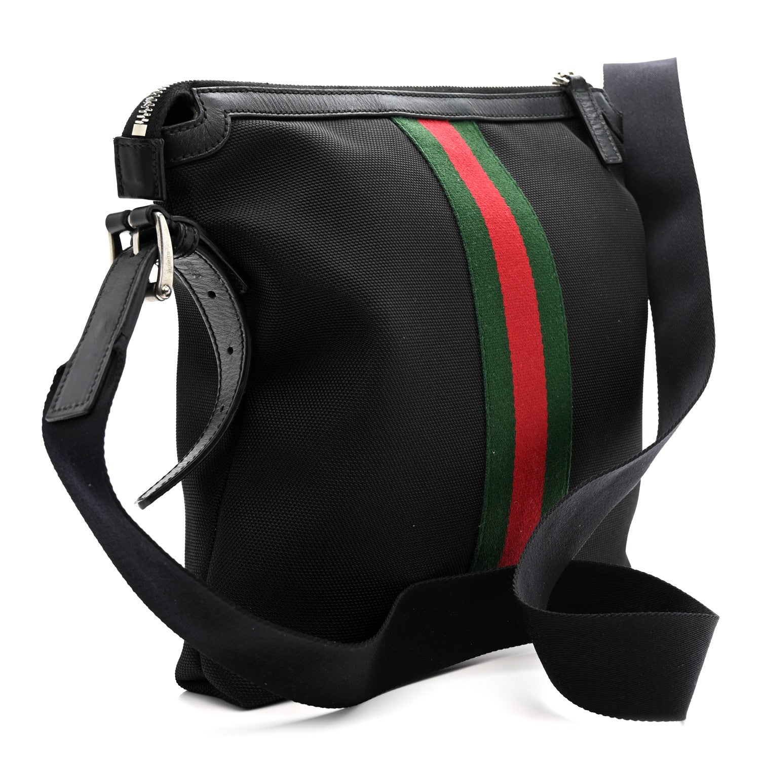 Techno Canvas Web Messenger Bag Black