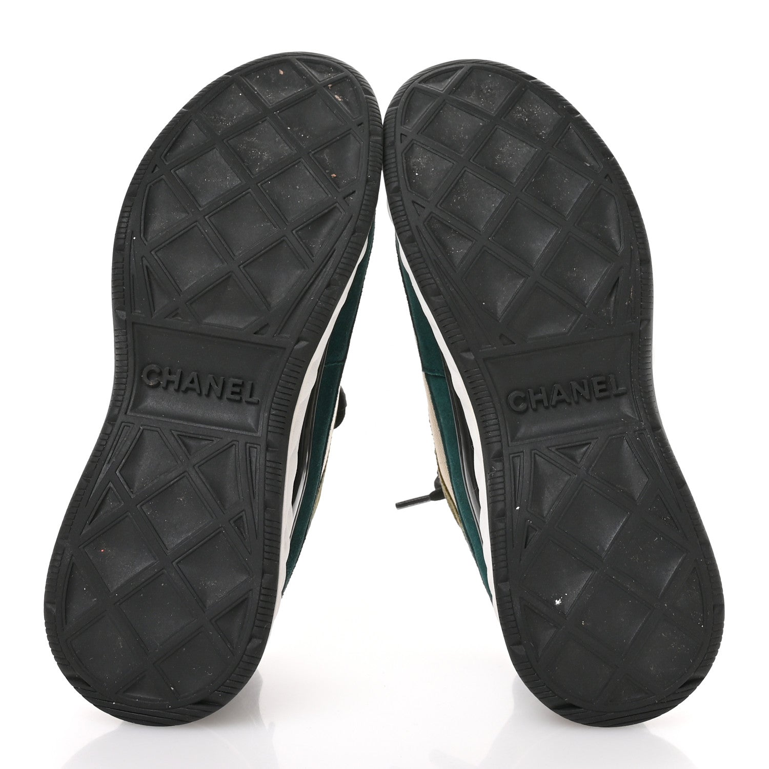Fabric Suede CC Sneakers 36.5 Beige Dark Green Green