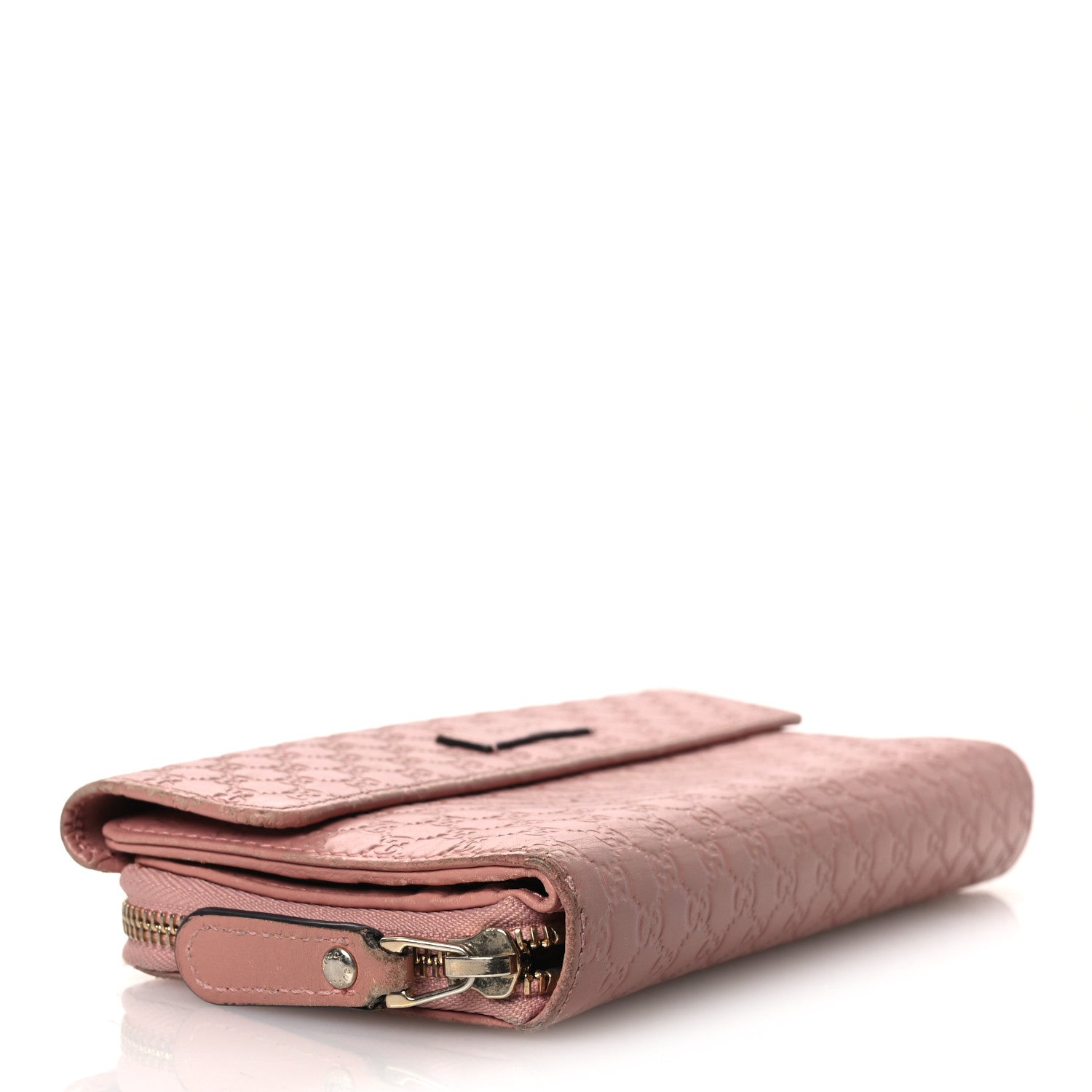 Soft Microguccissima Continental Zip Wallet Soft Pink