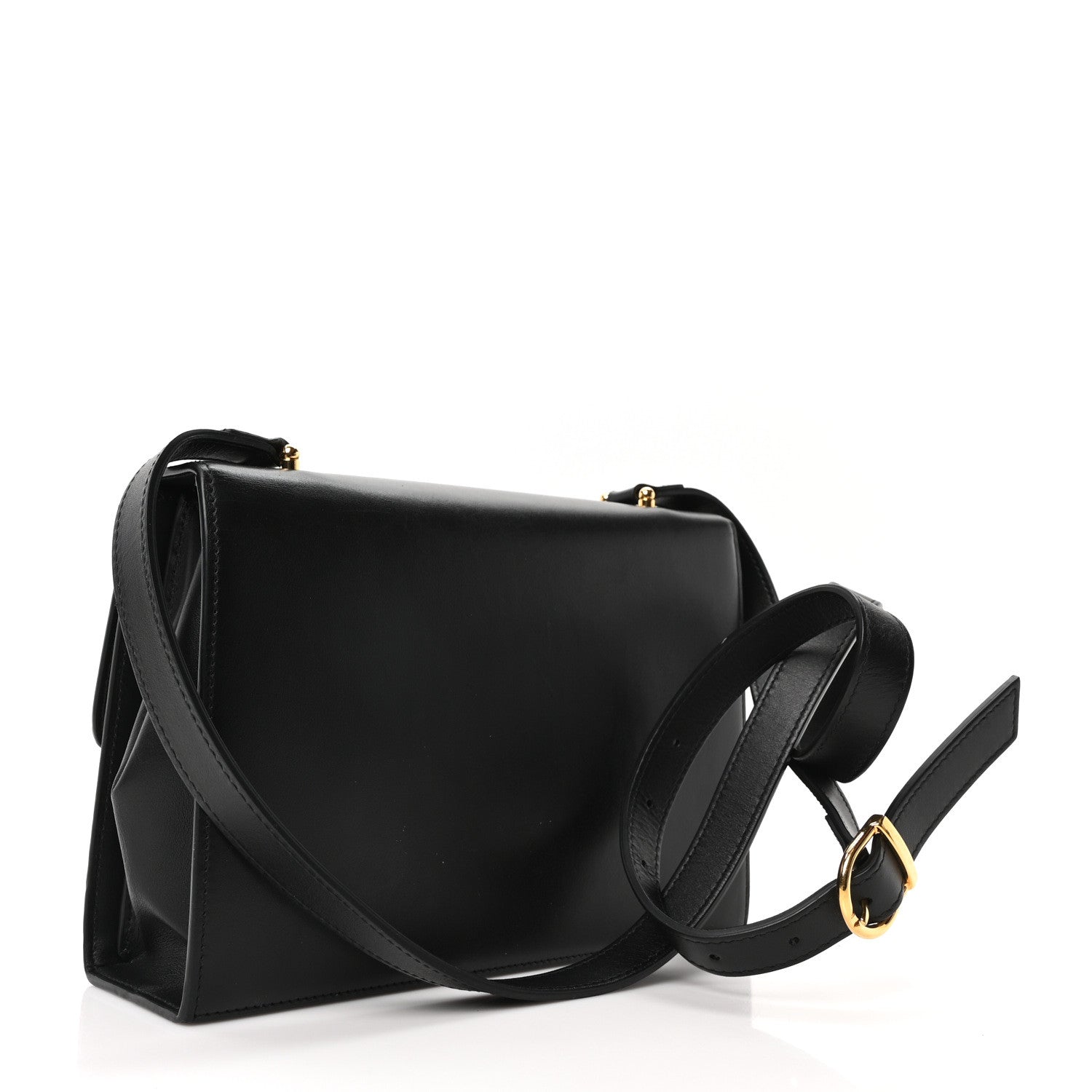 Smooth Calfskin Small Zumi Shoulder Bag Black