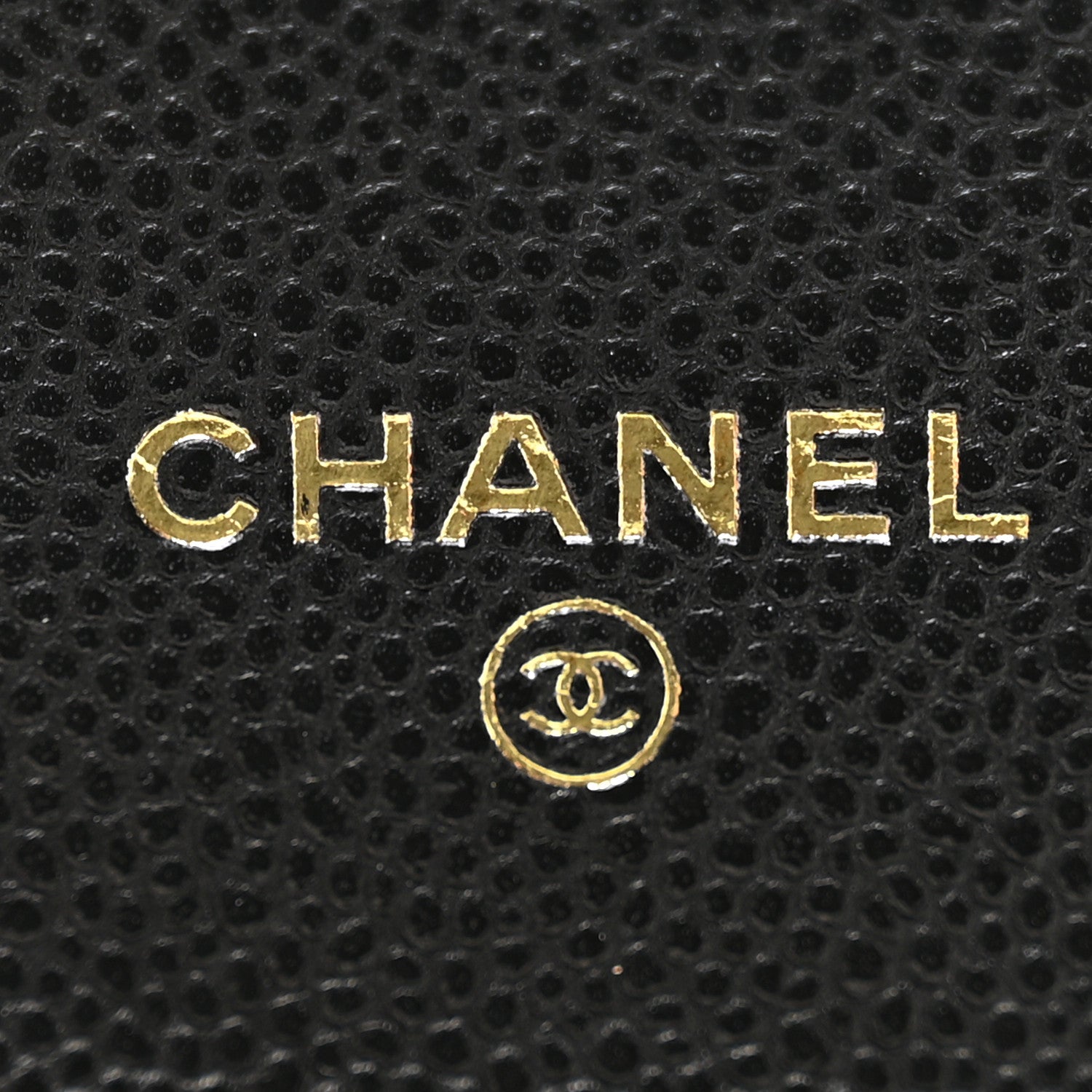 Caviar Quilted Flap Card Holder On Chain Black