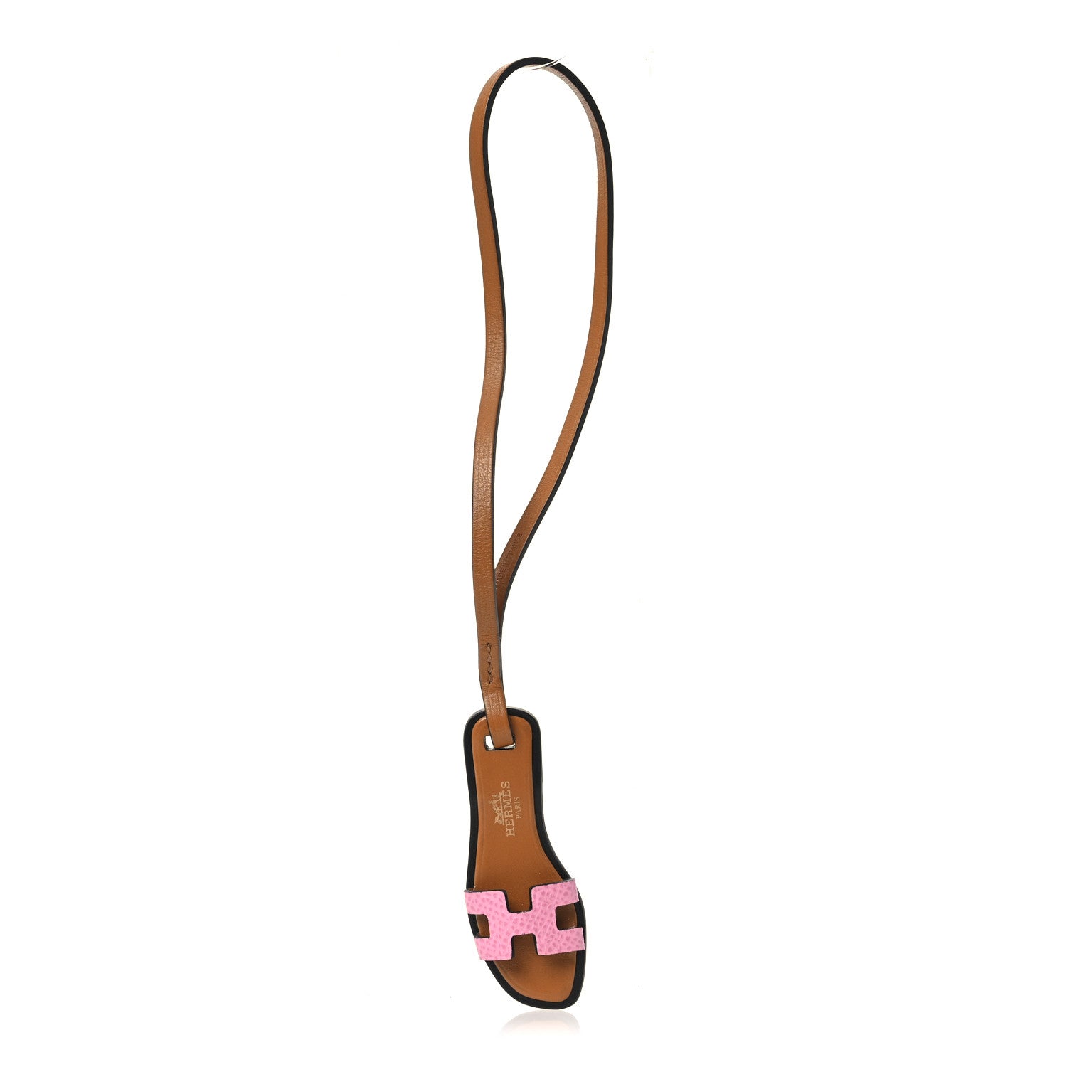 Epsom Butler Calfskin Hunter Oran Nano Bag Charm Rose Confetti Sable