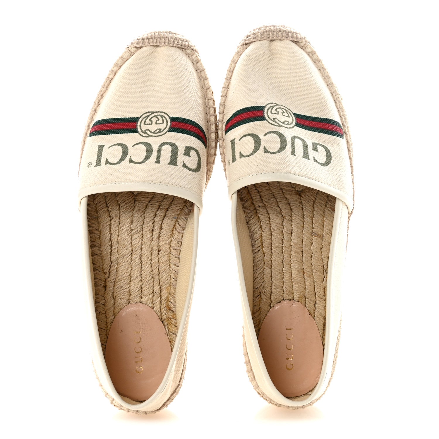 Canvas Logo Espadrilles 39.5 Greggio White
