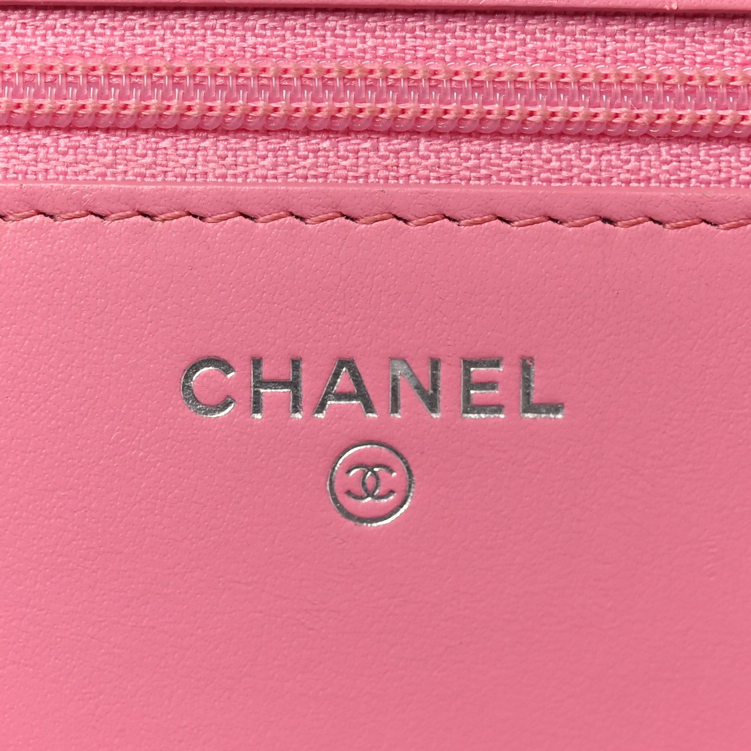 Caviar Quilted Boy Wallet On Chain WOC Light Pink