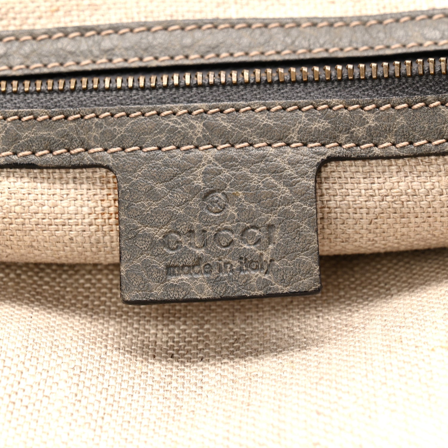 Monogram Large Sunset Tote  Brown Grey