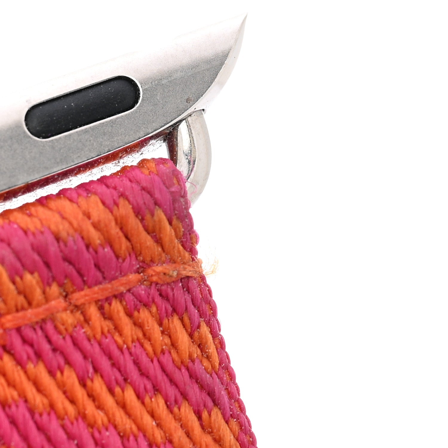 Nylon Weave 32mm Twill Jump Apple Watch Single Tour Strap Orange Rose Mexico