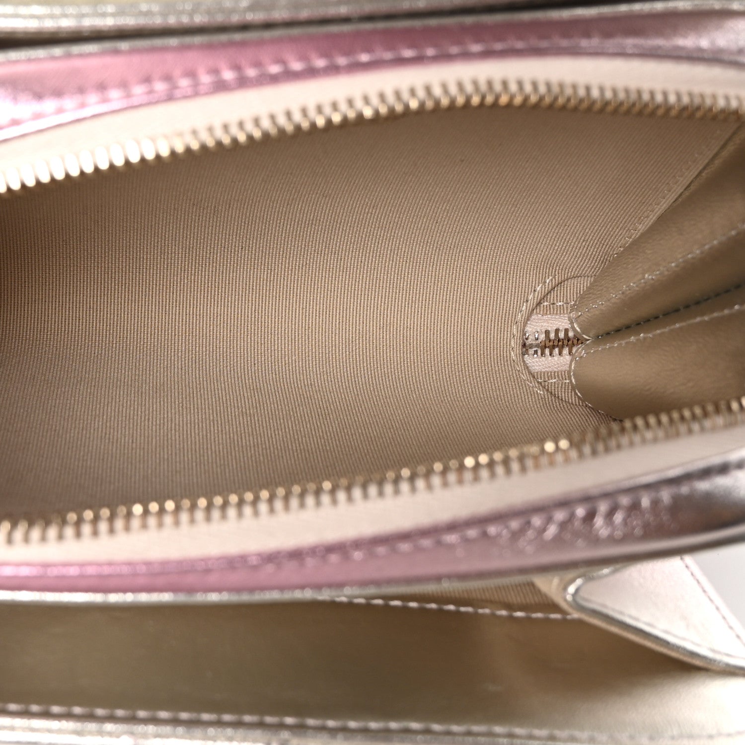Metallic Lambskin Like A Wallet Flap Golden Pink
