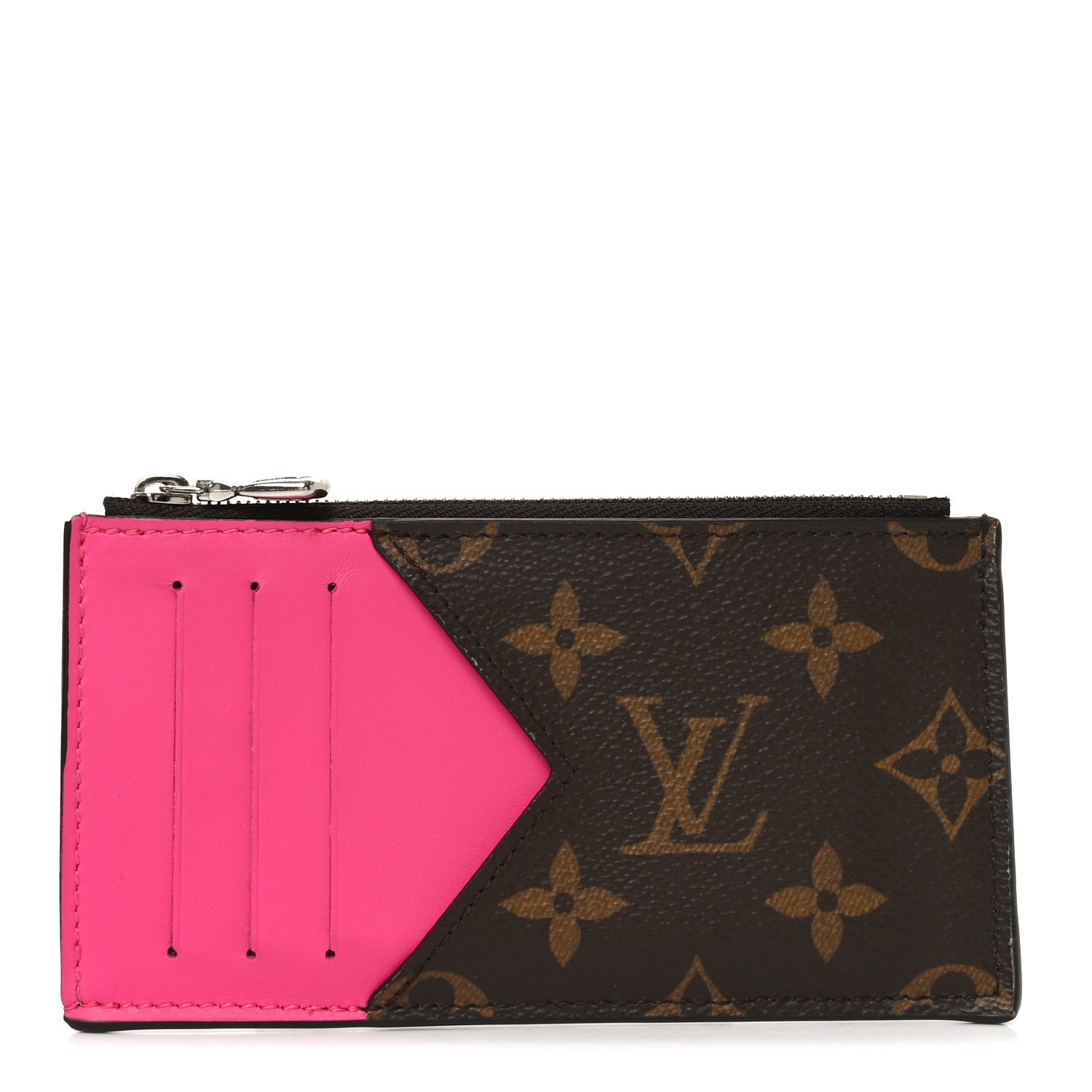 Monogram Calfskin Coin Card Holder Rose