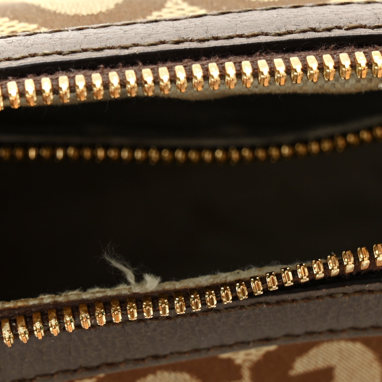 Monogram Jumbo GG Textured Dollar Calfskin Web Messenger Shoulder Bag Camel Ebony New Acero
