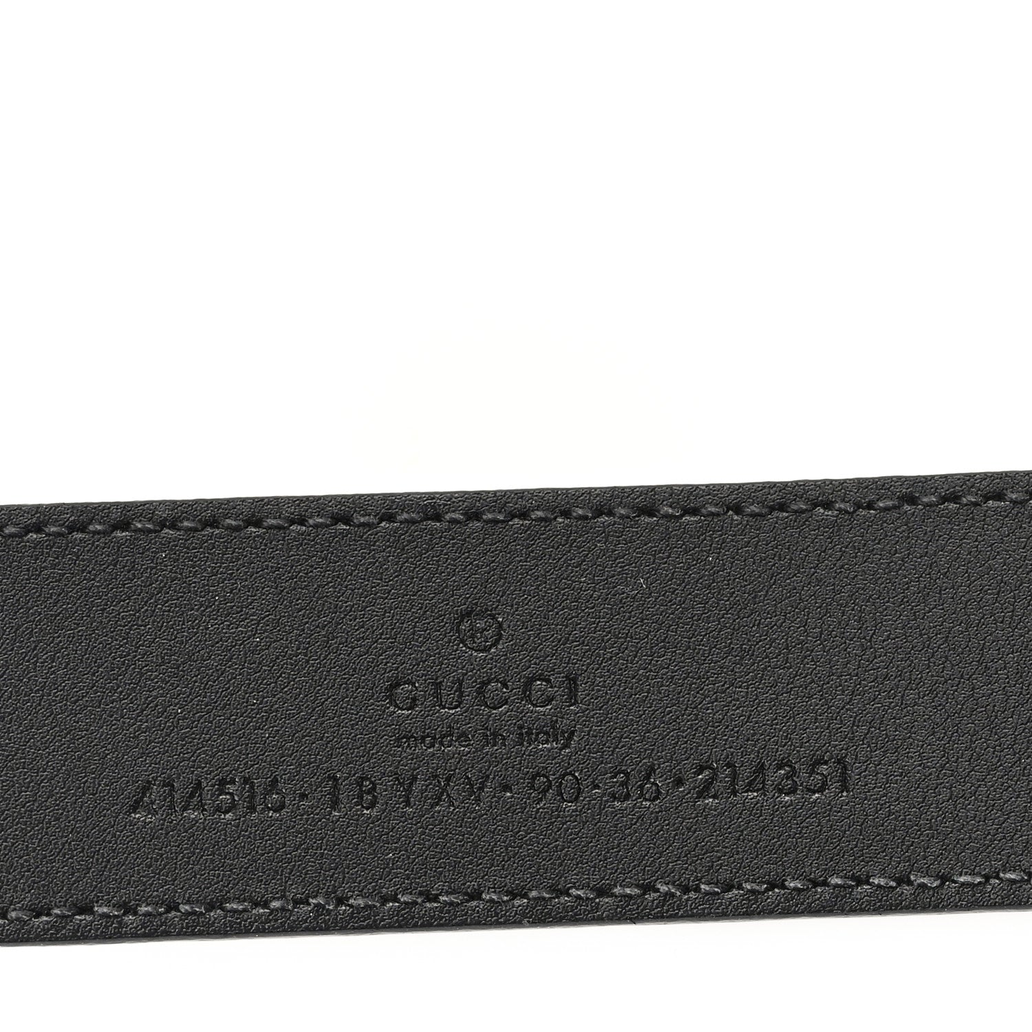 Azalea Calfskin Enamel Monochrome Double G 30mm Belt 90 36 Black