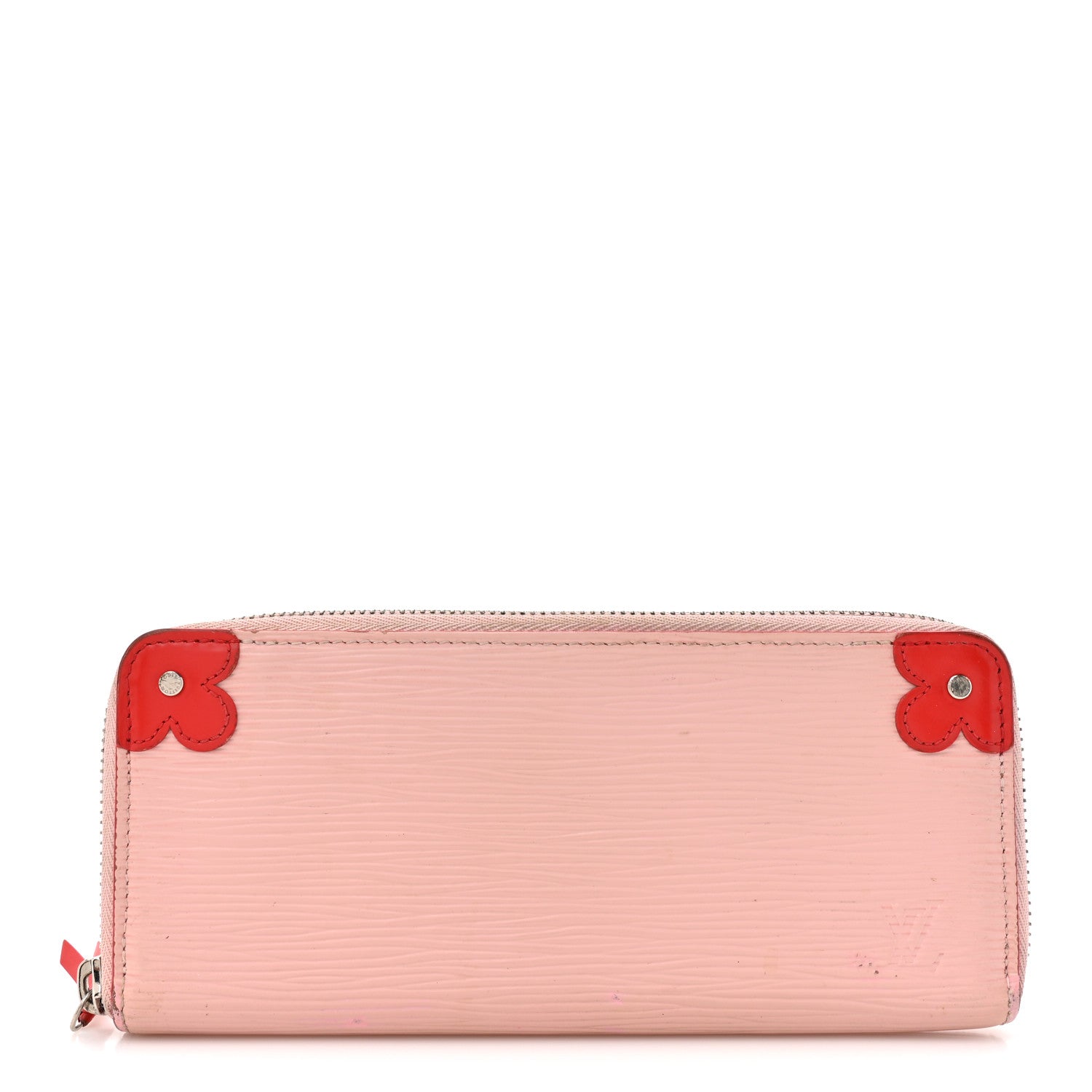 Epi Blooming Corners Clemence Wallet Rose Ballerine Coquelicot