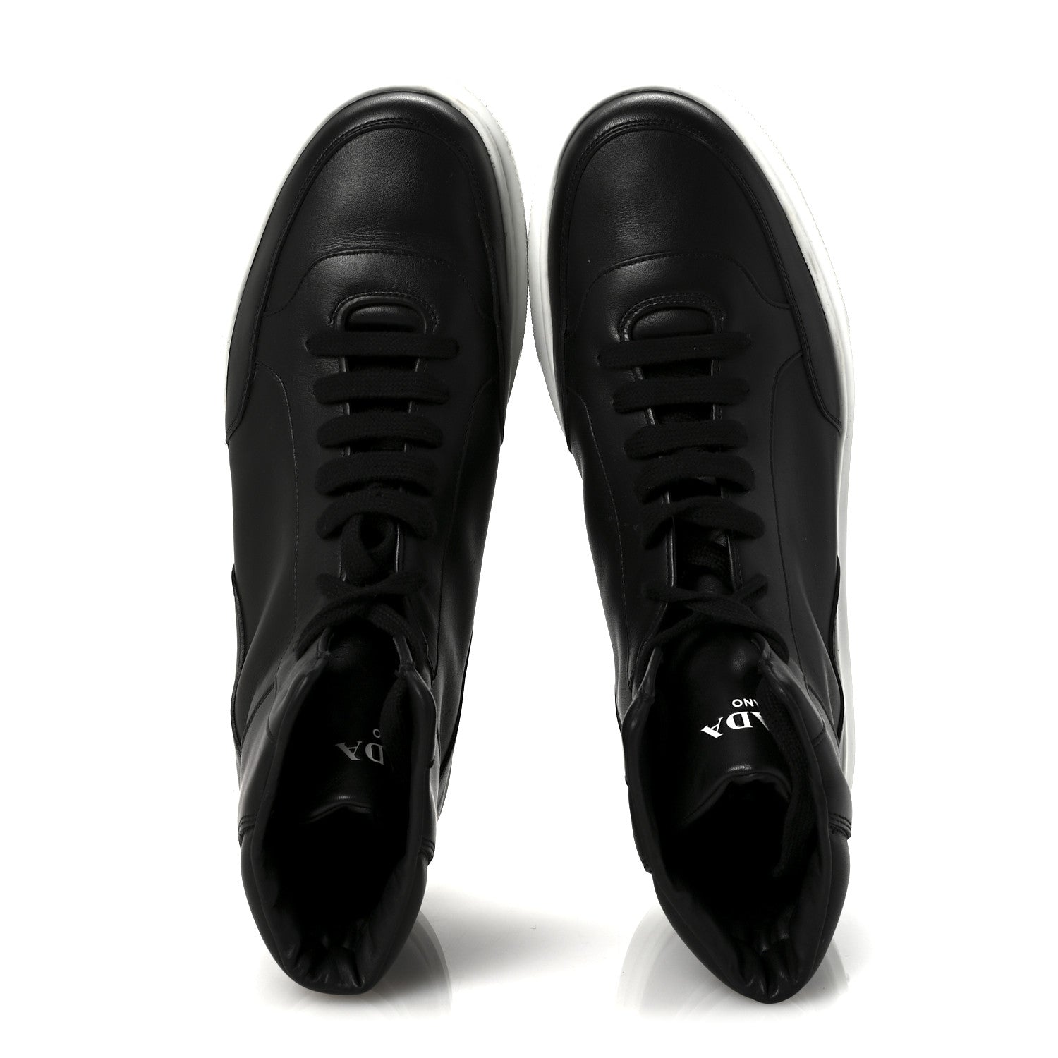 Vitello Soft Uomo Mens High Top Sneakers 12 Black