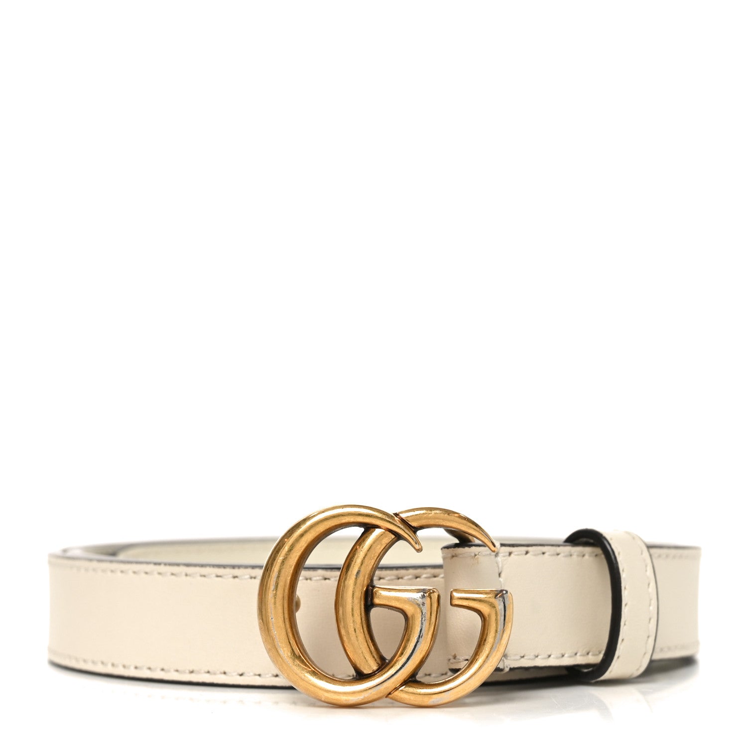 Calfskin Double G 20mm Belt 80 32 Mystic White