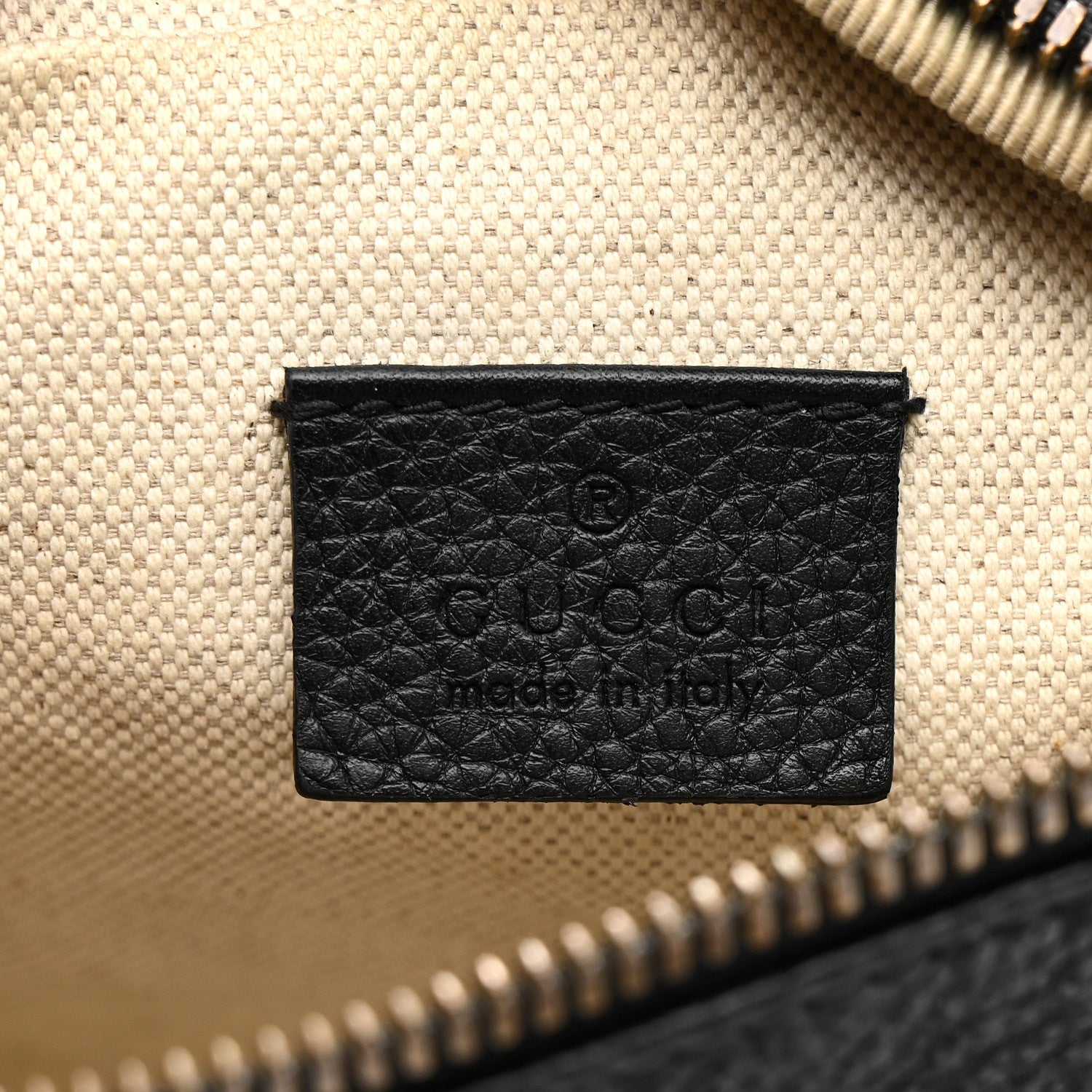 Grained Calfskin Small Logo Belt Bag Black