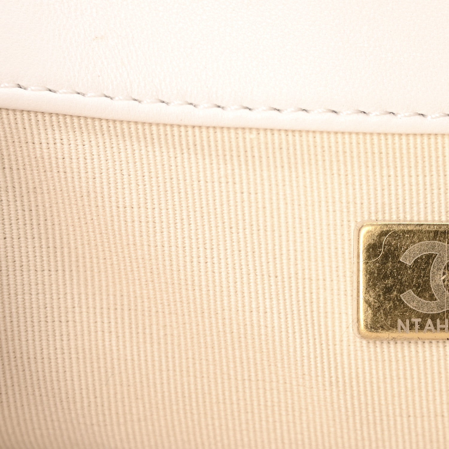 Lambskin Quilted Flap White