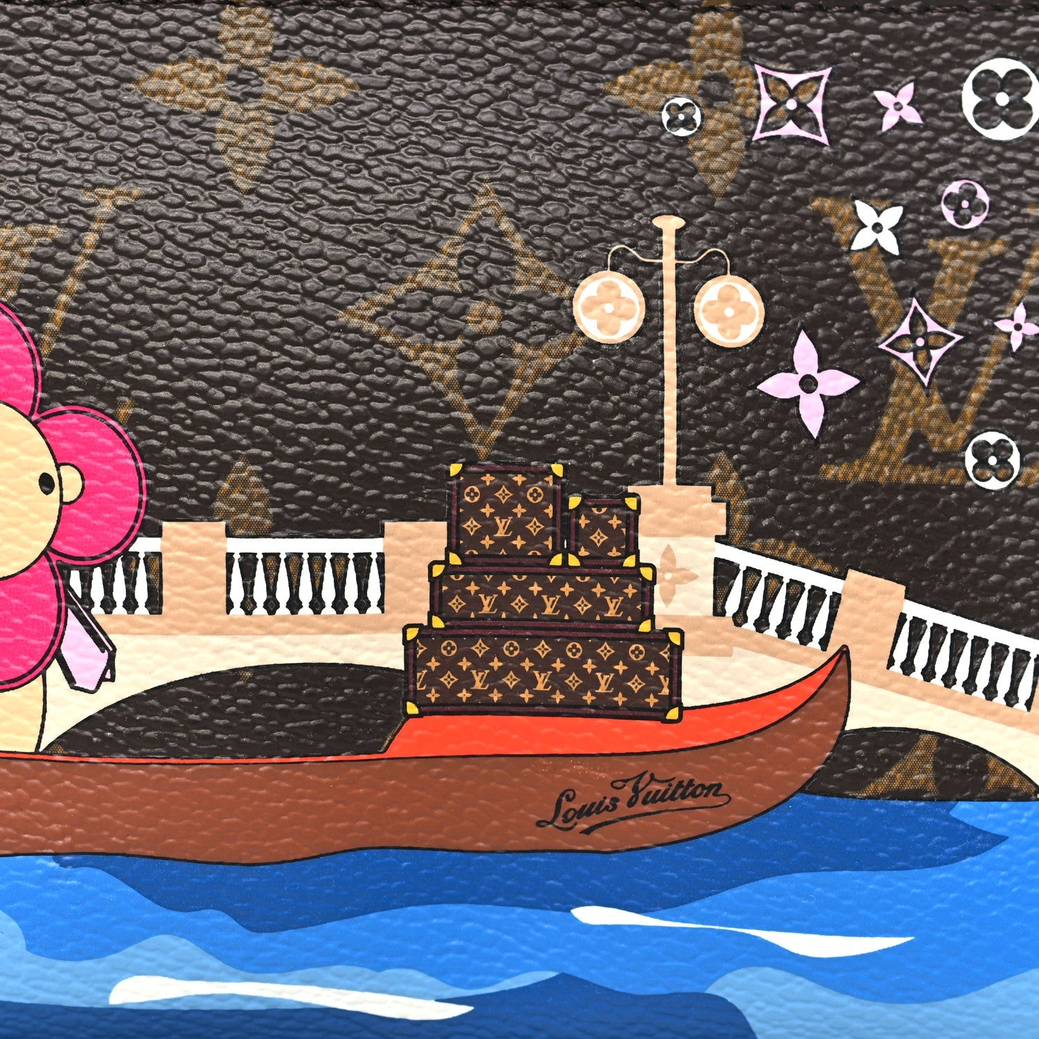Monogram 2019 Christmas Animation Mini Venice Pochette Accessories Blue