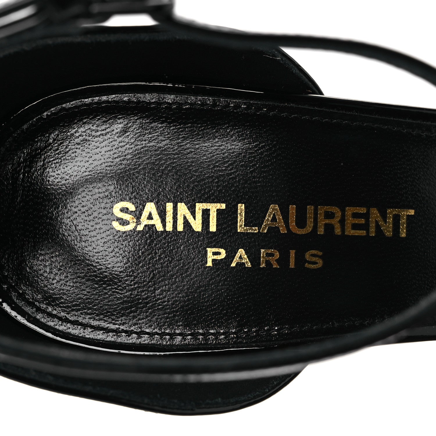 Patent Calfskin Opyum 85 Sandals 37.5 Black
