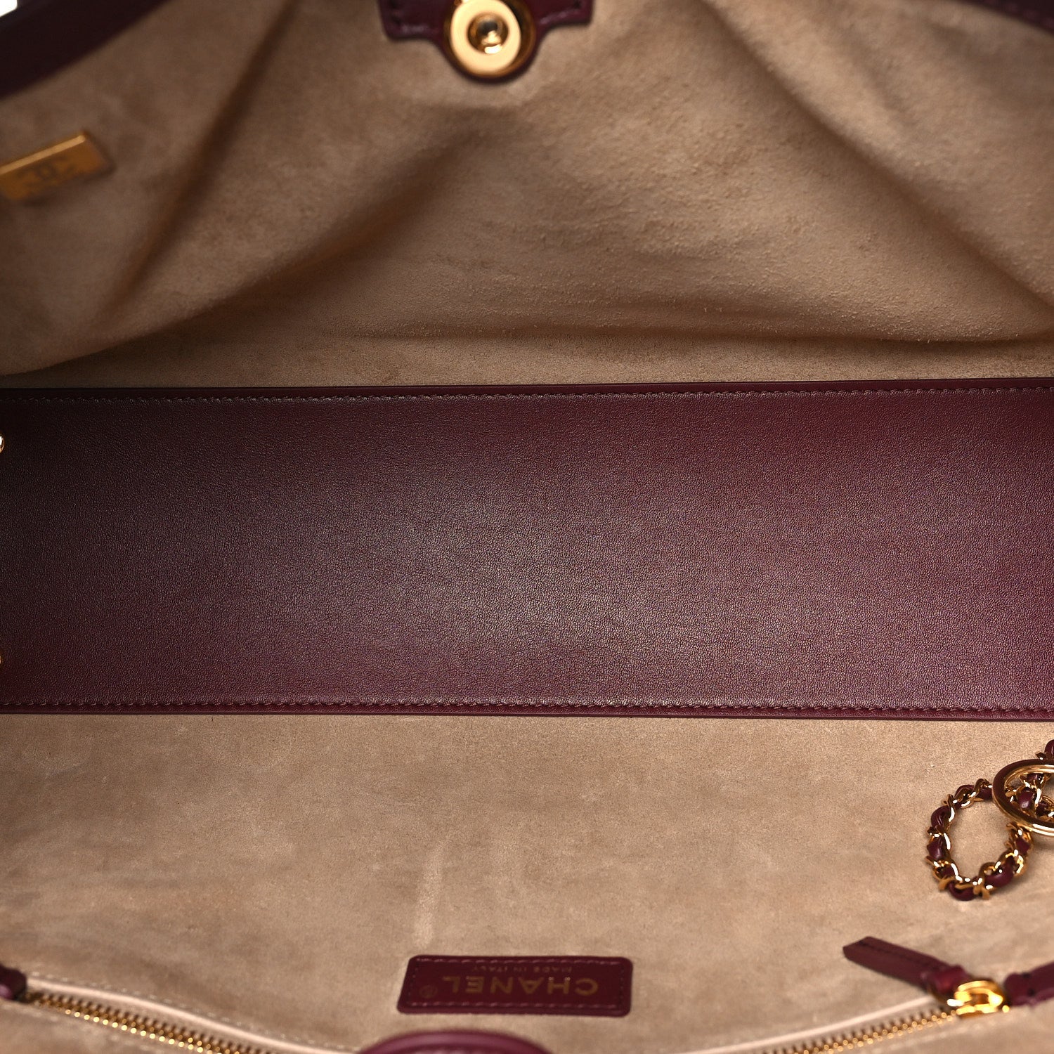 Calfskin Archetype Small Shopping Tote Dark Burgundy