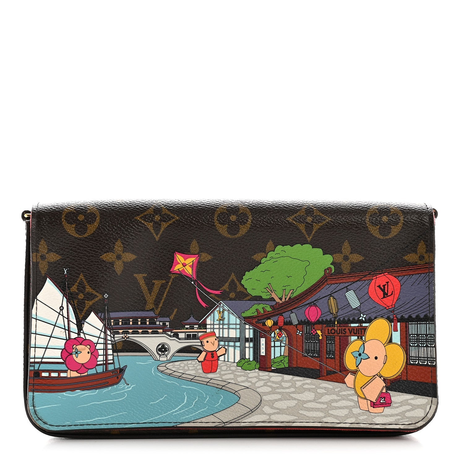 Monogram 2022 Christmas Animation China Chengdu Pochette Felicie Chain Wallet Red