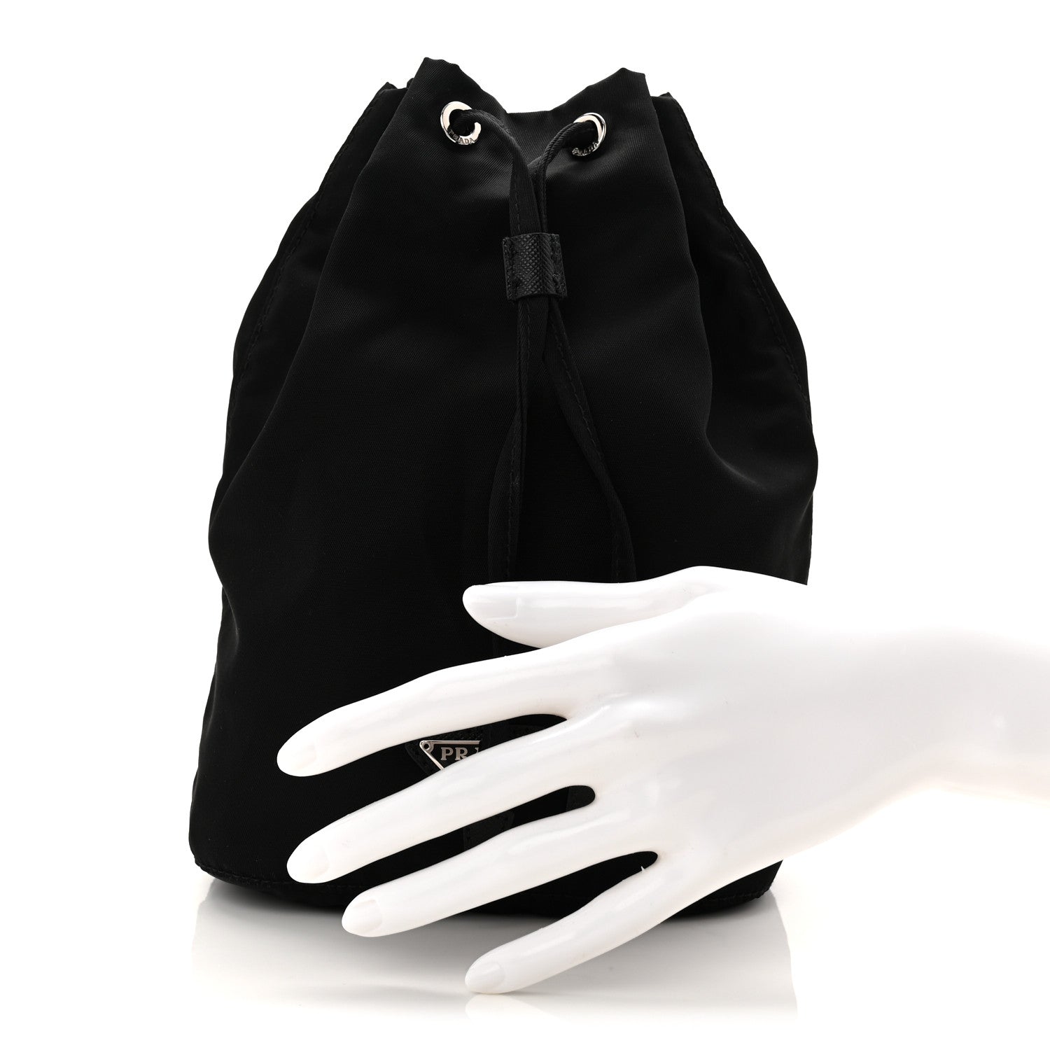 Nylon Vela Drawstring Pouch Black