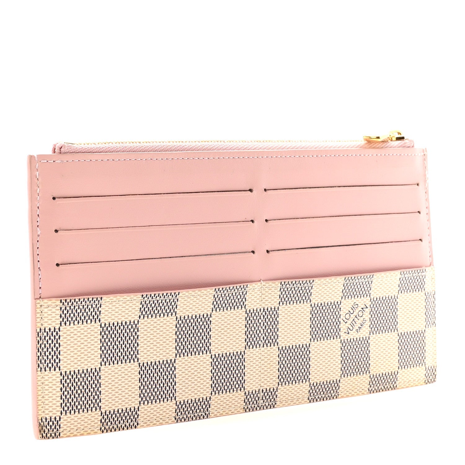 Damier Azur Slim Purse Rose Ballerine