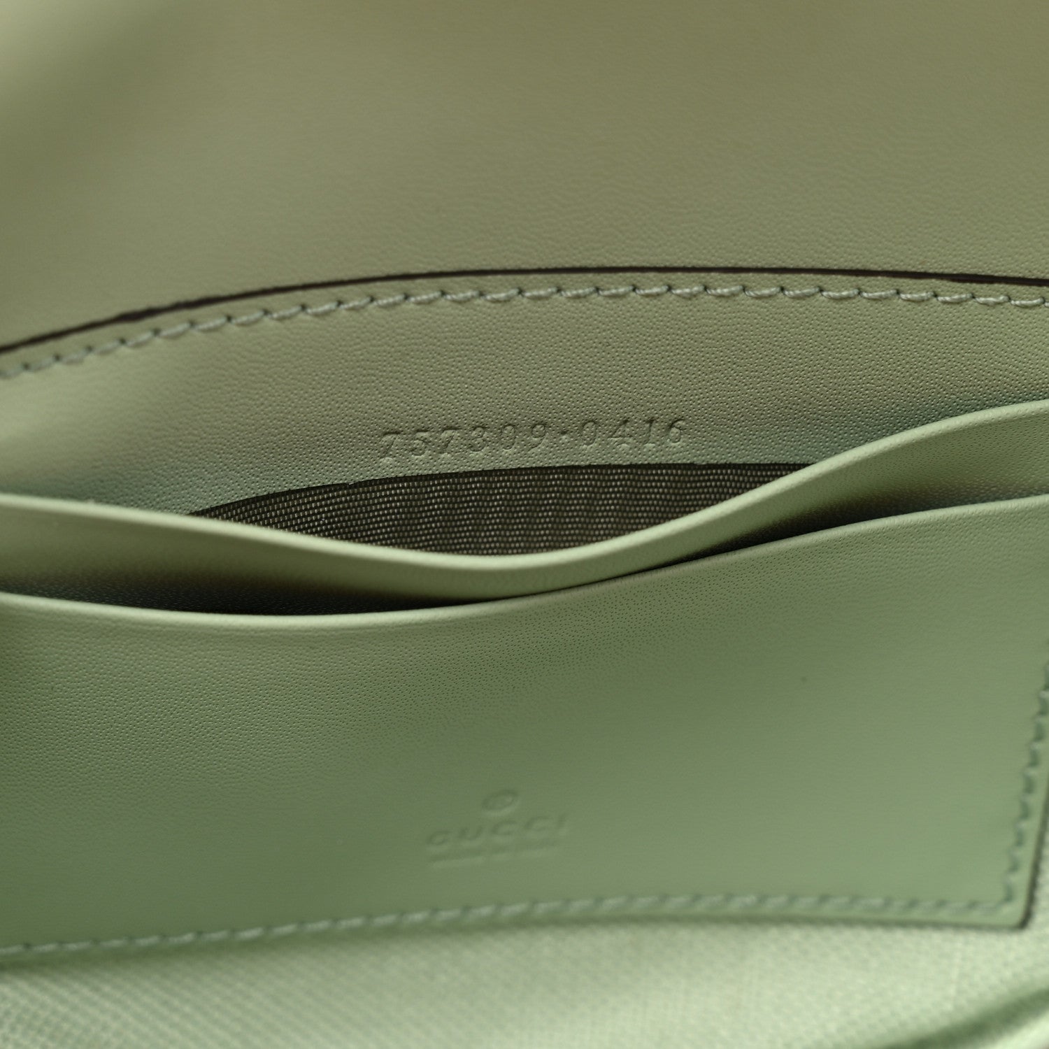 Denim GG Monogram Calfskin Mini Ophidia Flap Shoulder Bag Pale Green