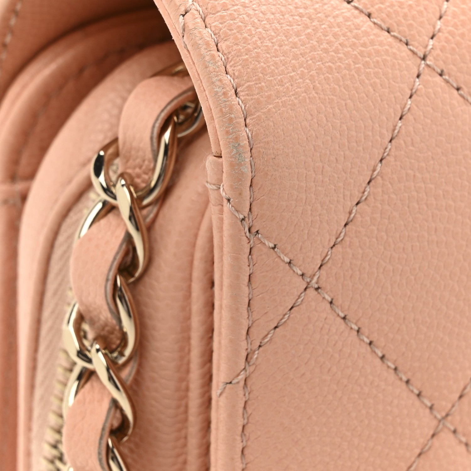 Caviar Quilted Large Like A Wallet Flap Coral