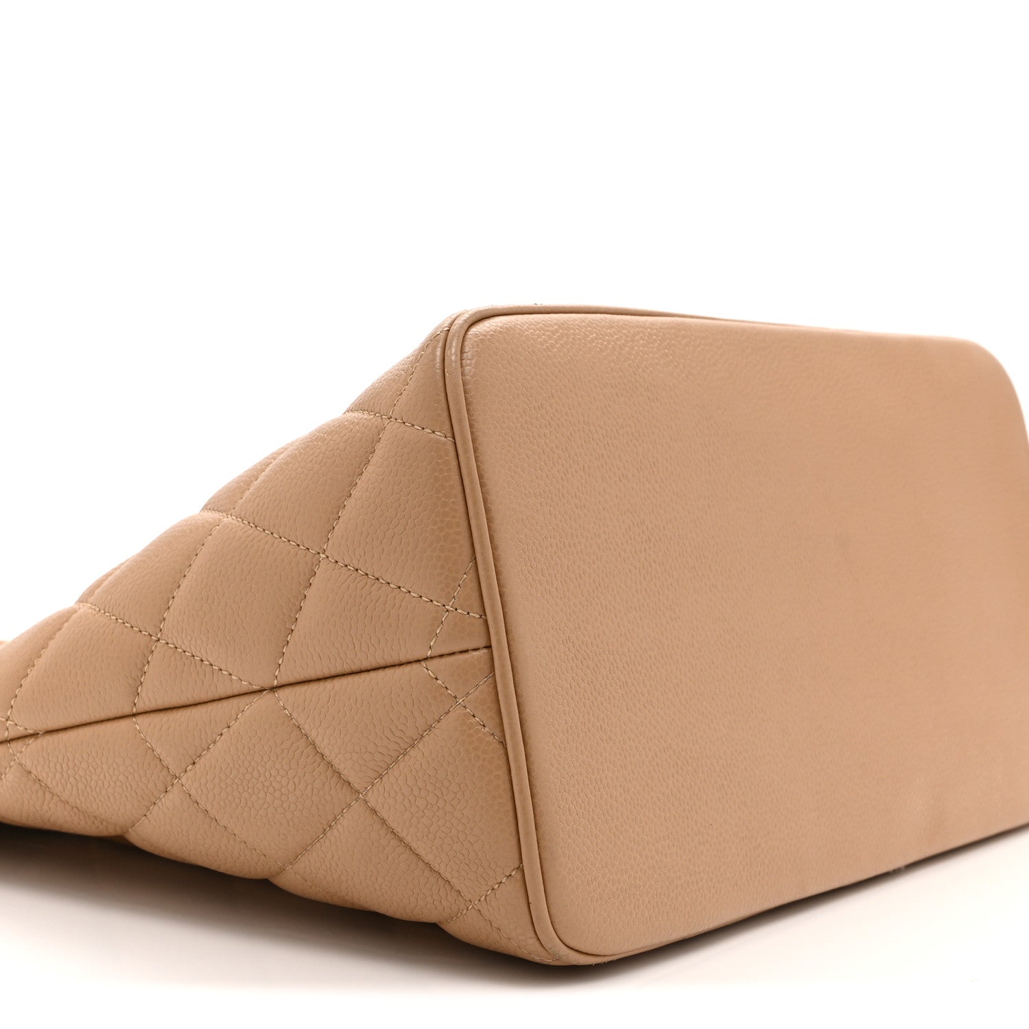 Caviar Quilted Medallion Tote Beige