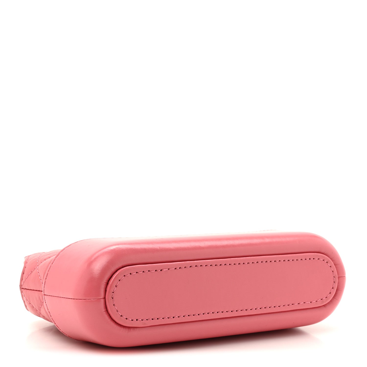 Aged Calfskin Quilted Small Gabrielle Clutch With Chain Pink