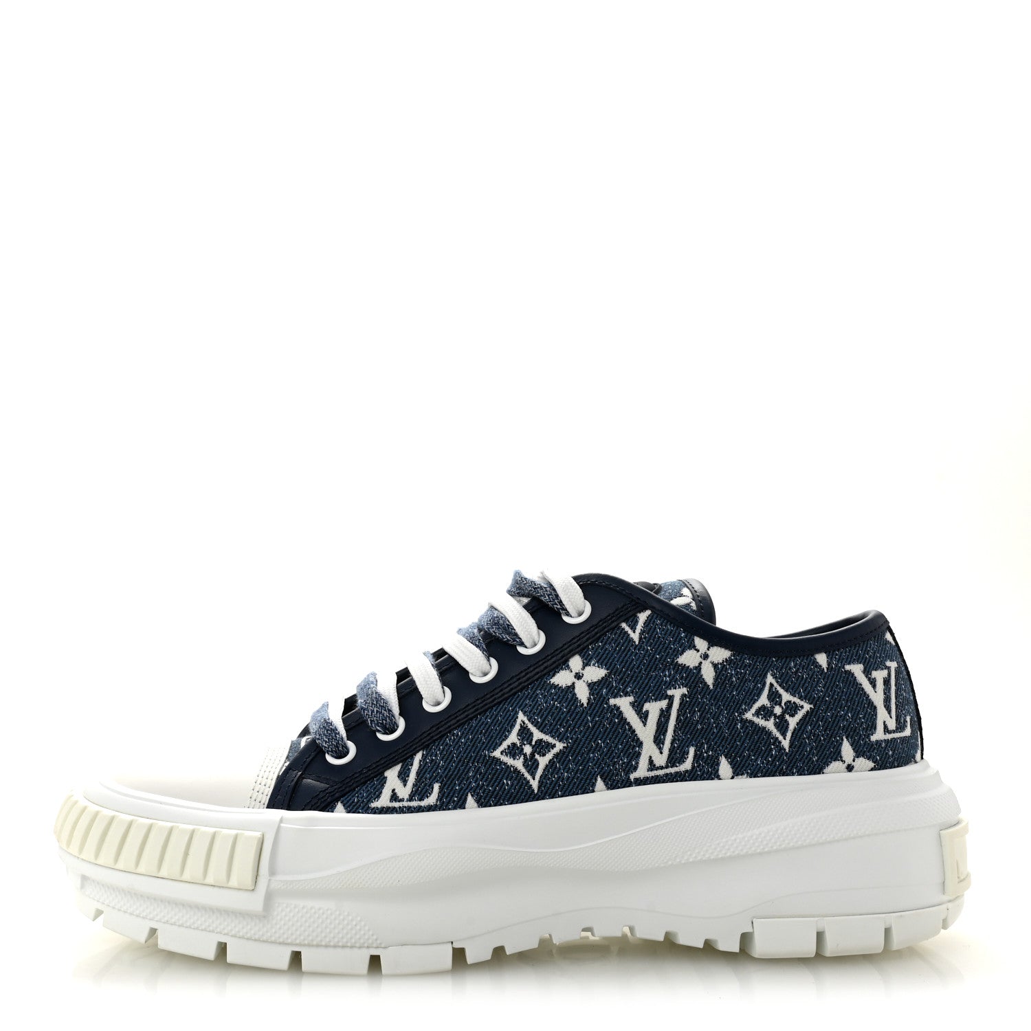 Denim Monogram Squad Sneakers 38.5 Marine