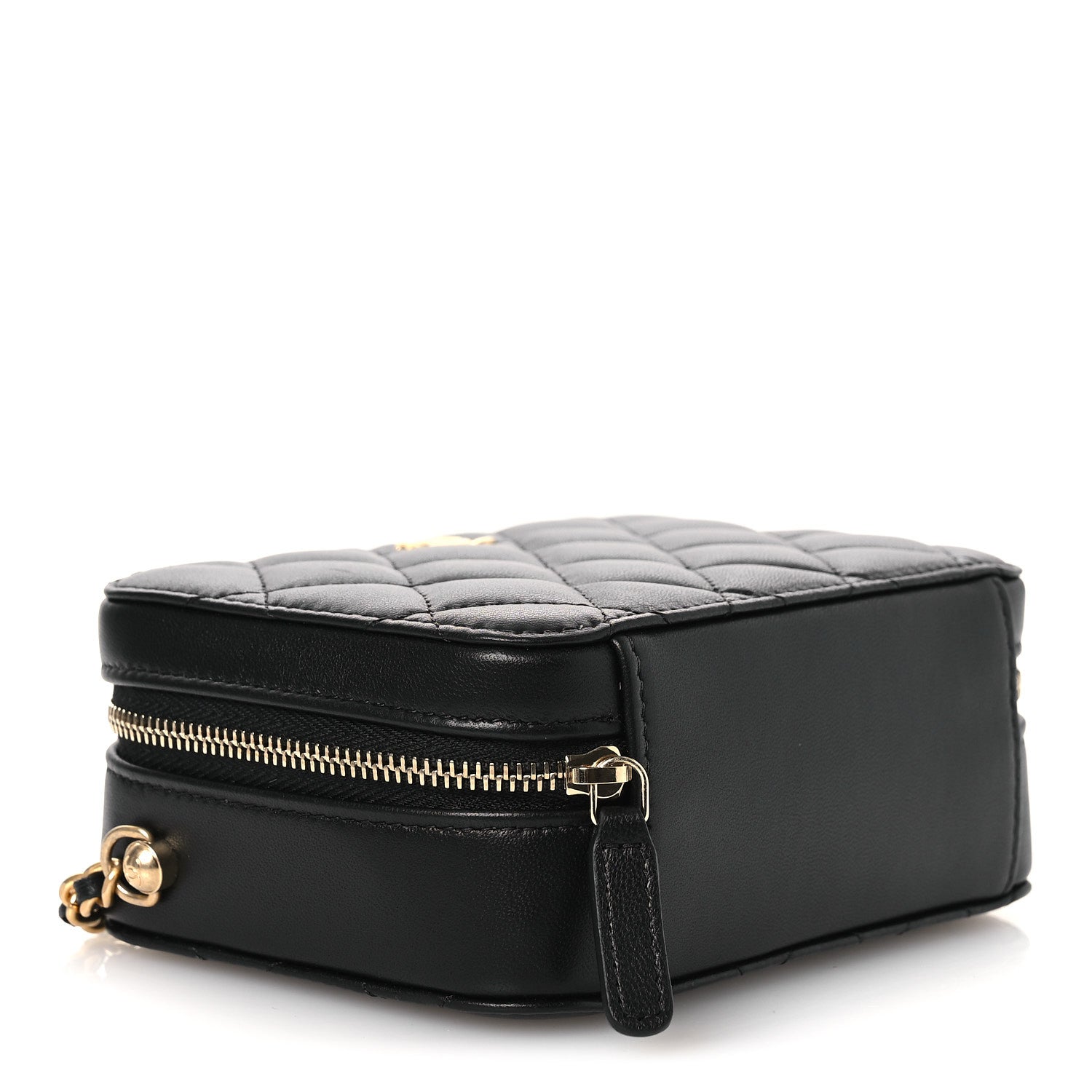 Lambskin Quilted CC Pearl Crush Camera Case Black