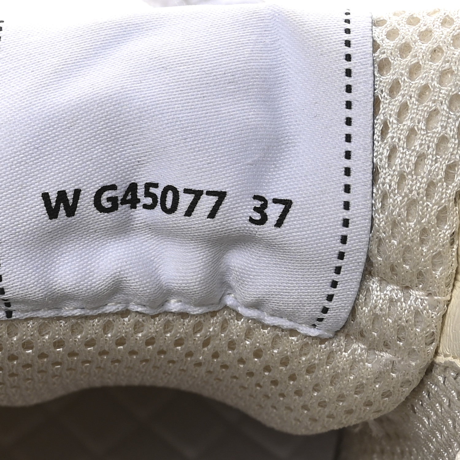 Fabric Laminated Calfskin Stretch CC Sneakers 37 Ivory White Silver