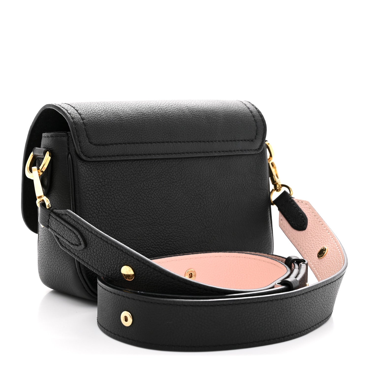 Grained Calfskin Lockme Tender Black